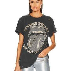 MADEWORN The Rolling Stones Destroyed Tee In Charcoal size S NWT